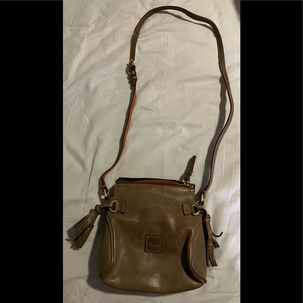 Dooney & Bourke Florentine Mini Zip Crossbody- Taupe